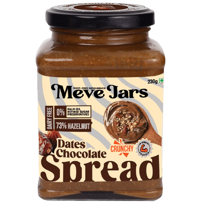 Meve Jars Guilt-Free Indulgence Dates Chocolate Spread Crunchy