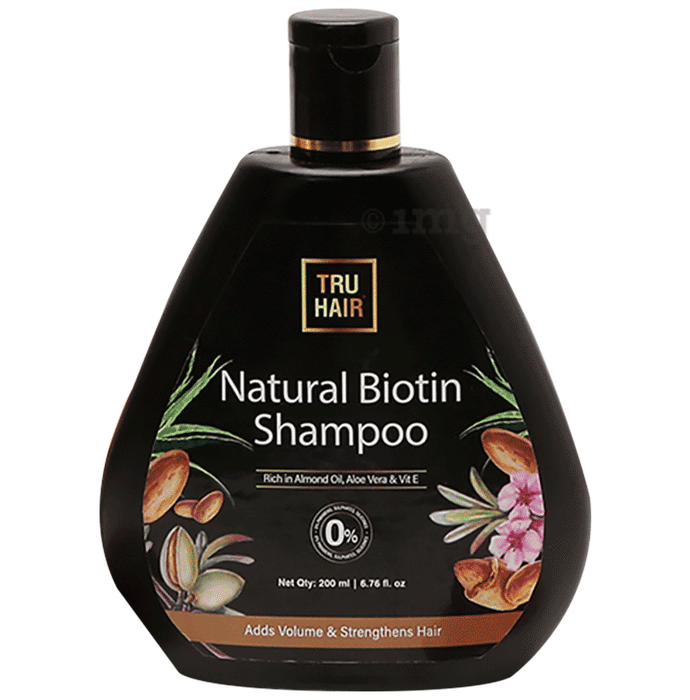 Tru Hair Natural Biotin Shampoo for  Hair Fall & Promotes Hair Growth