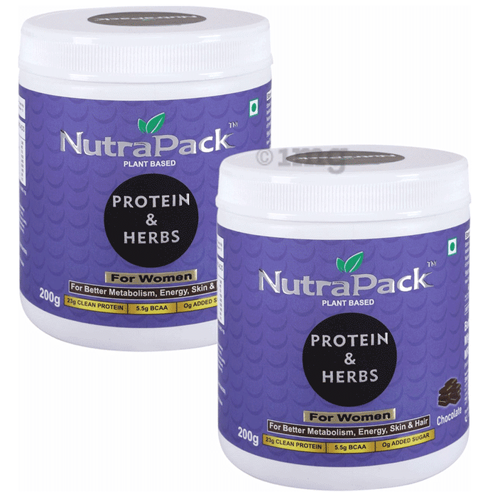 NutraPack Protein & Herbs For Women (200gm Each) Powder Chocolate