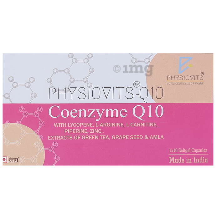 Physiovits Q10 Coenzyme Q 10 Softgel Capsule