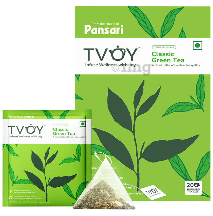 TVOY Classic Green Tea Bags (2gm Each)