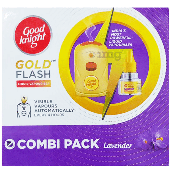 Good Knight Gold Flash Machine with Gold Flash Refill(45ml) Combi Pack Lavender