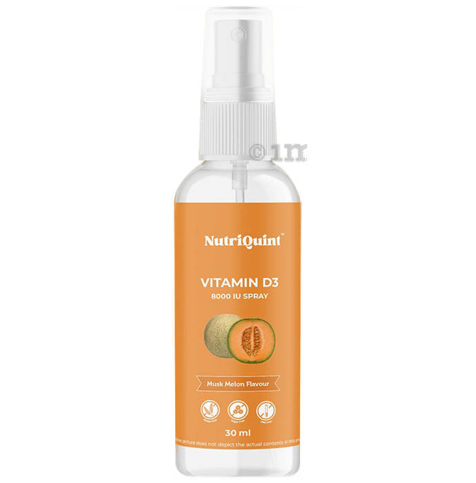 NutriQuint Vitamin D3 8000 IU Spray| Flavour Muskmelon