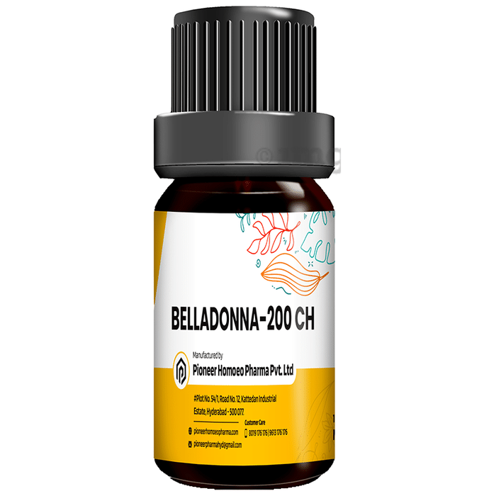 Pioneer Pharma Belladonna Globules Pellets Multidose Pills 200 CH