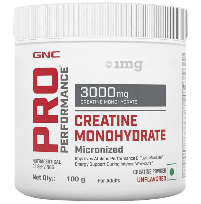 GNC Pro Performance Creatine Monohydrate 3000mg for Athletic Performance, Muscles & Energy During Intense Workout Powder