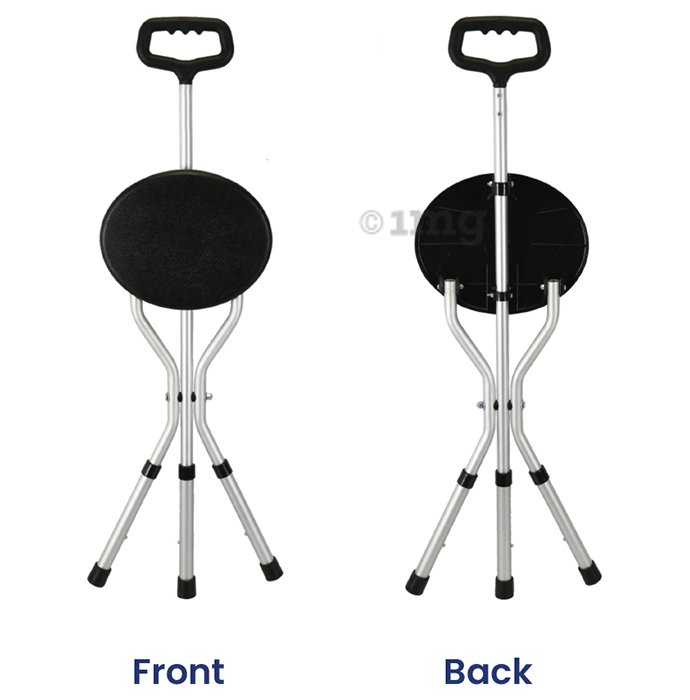 Tata 1mg Walking Stick with Cane Seat: Buy box of 1.0 Unit at best price in  India