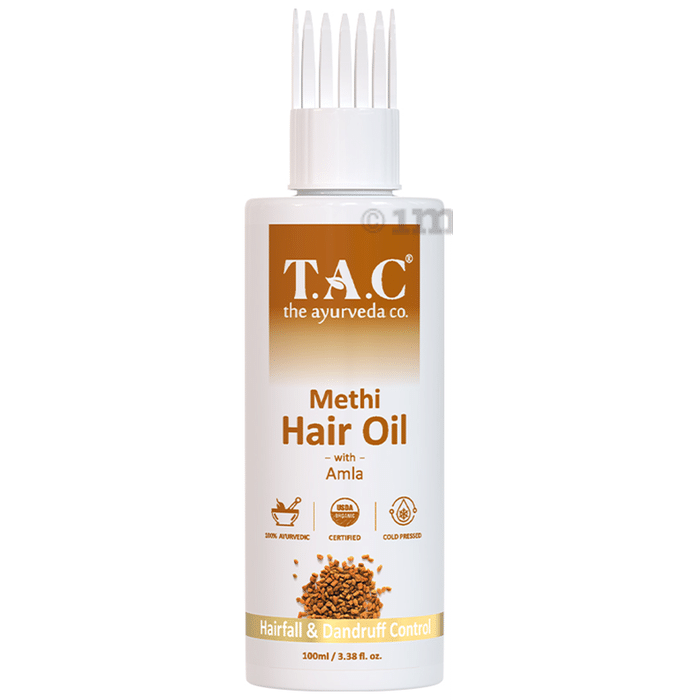TAC The Ayurveda Co. Methi Hair Oil with Amla for Hairfall & Dandruff Control