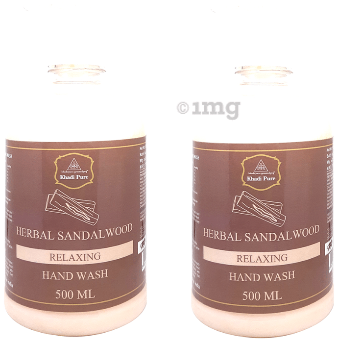 Khadi Pure Herbal Sandalwood Relaxing Hand Wash (500ml Each)