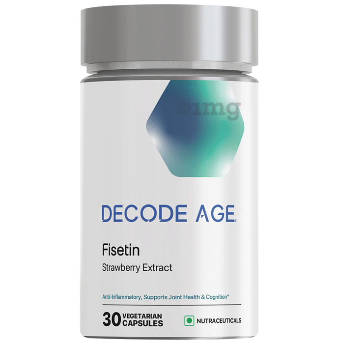 Decode Age Fisetin Vegetarian Capsule | Senolytic Activator 100 mg, Improves Memory