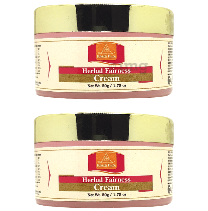 Khadi Pure Herbal Fairness Cream (50gm Each) Buy combo pack of 2.0 jar