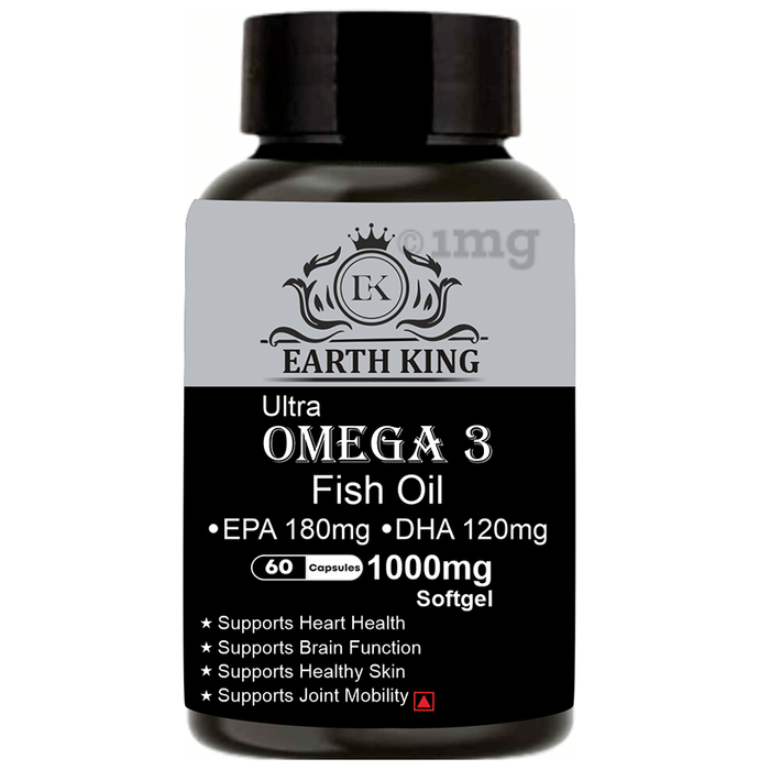Earth King Ultra Omega 3  Fish Oil Softgel Capsule 1000mg