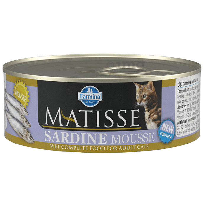Farmina Pet Foods Matisse Mousse Wet Complete Food for Adult Cats (85gm Each) Sardine