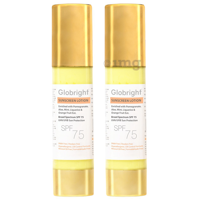 Globright Sunscreen Lotion SPF 75 (50ml Each)