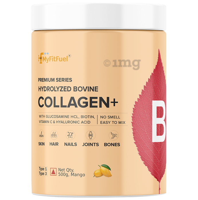 MyFitFuel Premium Series Hydrolyzed Bovine Collagen+ With Glucosamine Mango