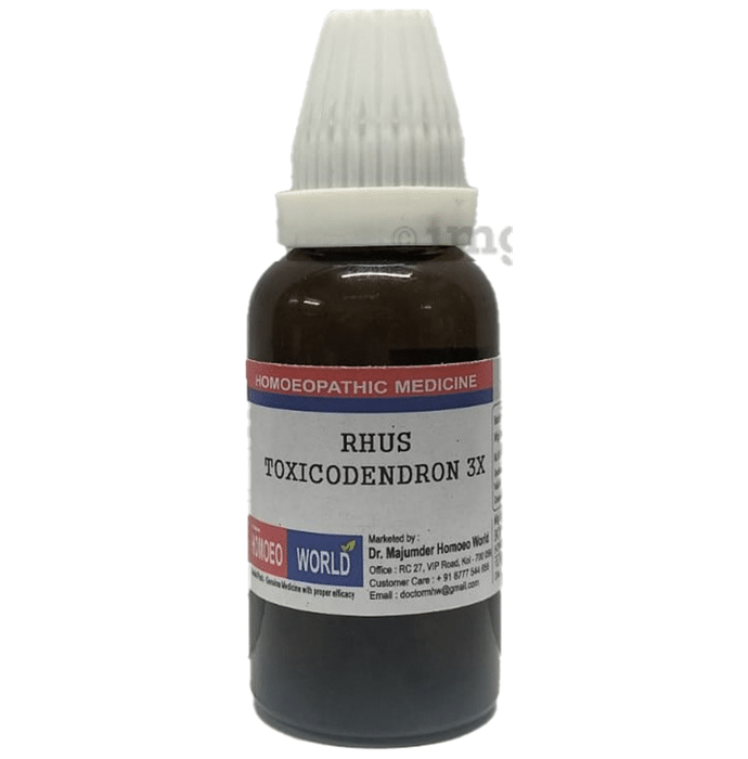 Dr. Majumder Homeo World Rhus Toxicodendron Dilution 3X (30ml Each)