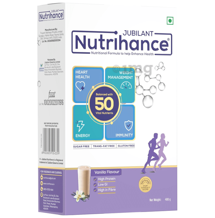 Jubilant Nutrihance for Heart, Energy, Weight Mangement & Immunity | Flavour Vanilla