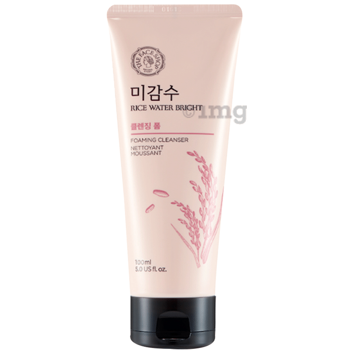 The Face Shop Rice Water Bright Foaming Cleanser, Face Wash For Glowing Skin & Even Skin Tone Rice Water Bright