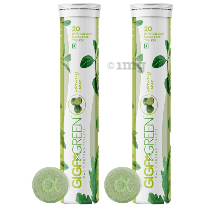 Anisue Healthcare Gigagreen Effervescent Tablet (20 Each) Lemony lime