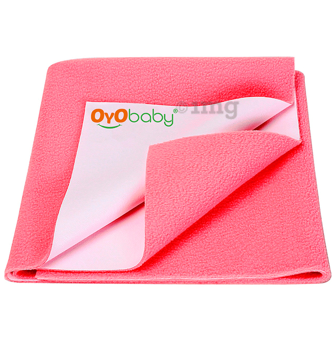 Oyo Baby Bed Protector Dry Sheet Single Bed Salmon Rose
