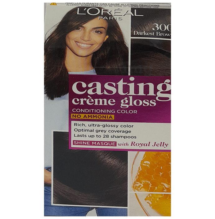 Loreal Paris Casting Creme Gloss Conditioning Color Dark Brown: Buy box of  72 ml Pack at best price in India | 1mg