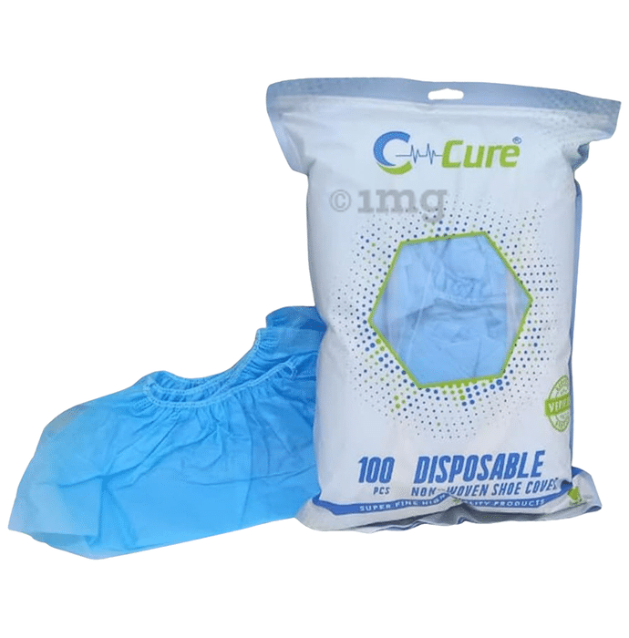 C Cure Non Woven Disposable Shoe Cover Blue