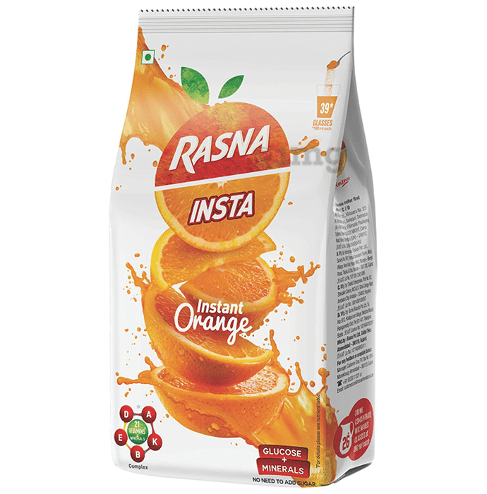 Rasna Insta with Glucose & Minerals | Flavour Instant Orange