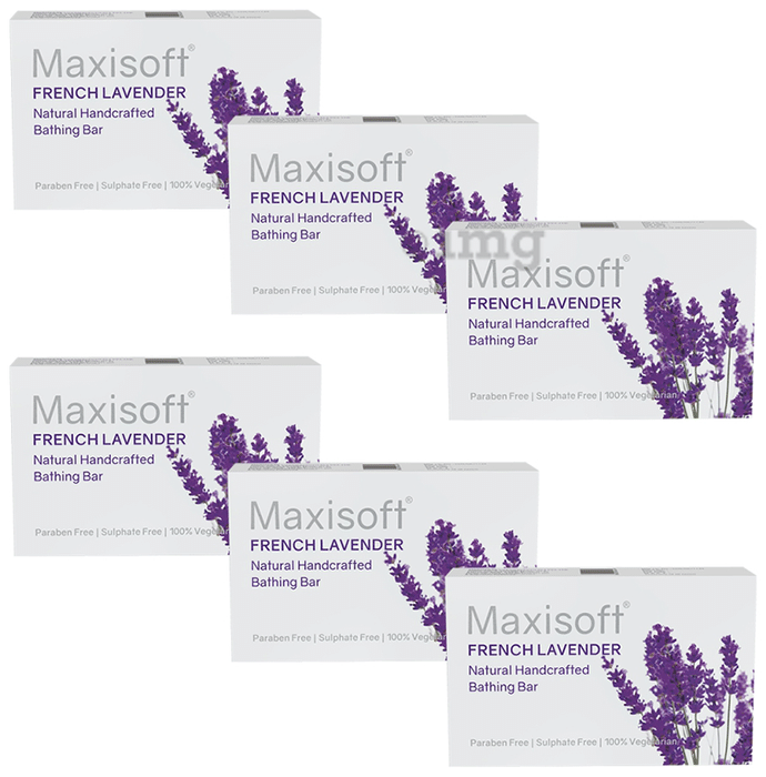 Maxisoft French Lavender Bathing Bar (75gm Each)
