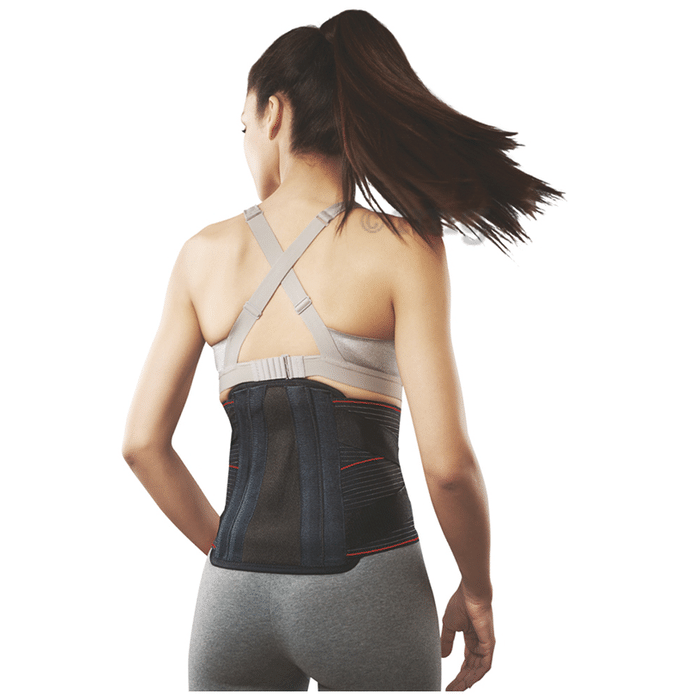Vissco Lumboset Advance Belt, Back Support for Back Pain Relief, Posture Correction Small Black