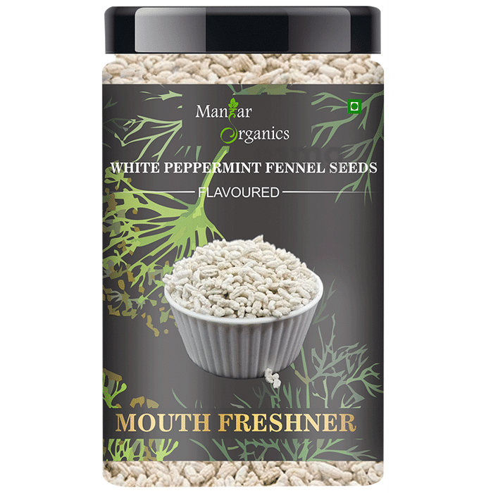 ManHar Organics Peppermint Coated White Fennel Seeds