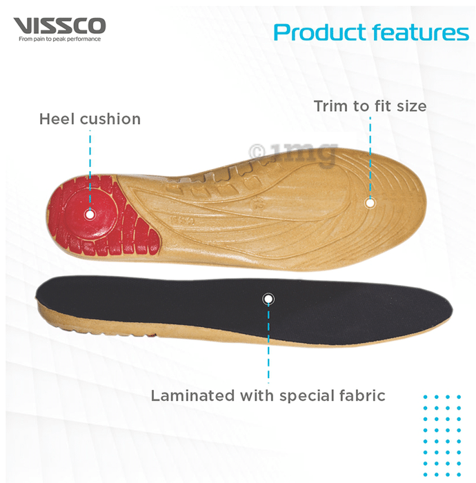 Vissco Core 0724 Orthopaedic Cushioned Insole Universal Multicolor