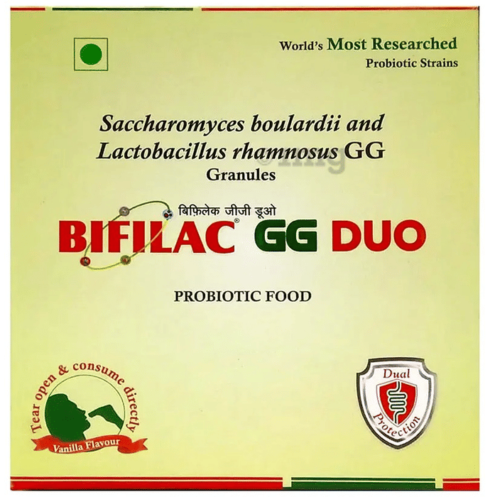 Bifilac GG Duo Sachet Vanilla Buy sachet of 1.0 gm Granules at best
