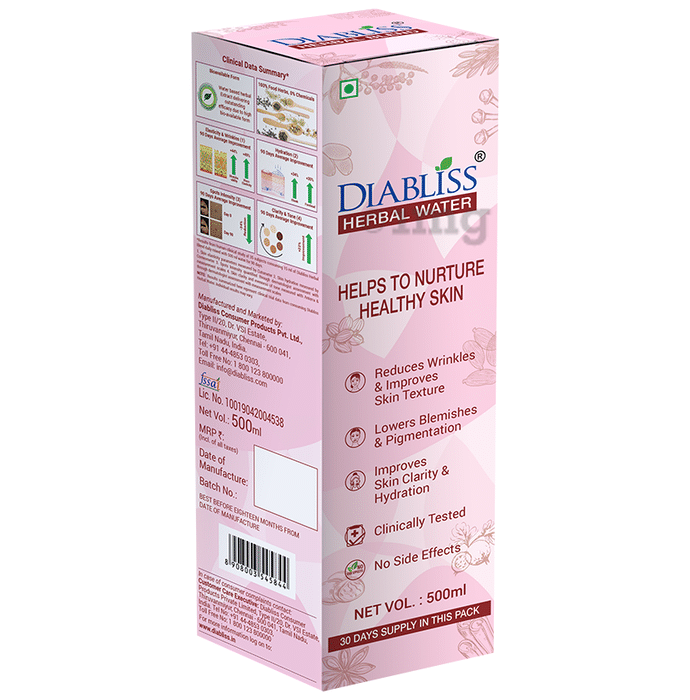 Diabliss Herbal Water Helps to Nurture Healthy Skin