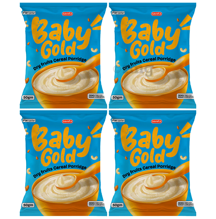 Baby Gold Dry Fruits Cereal Porridge (50gm Each) Zero Added Sugar