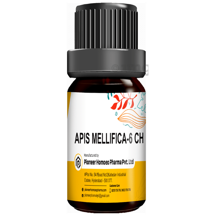 Pioneer Pharma Apis Mellifica Globules Pellets Multidose Pills 6 CH