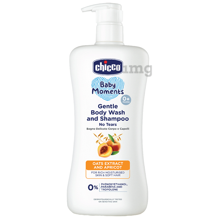 Chicco Gentle Body Wash and Shampoo Oats Extract and Apricot