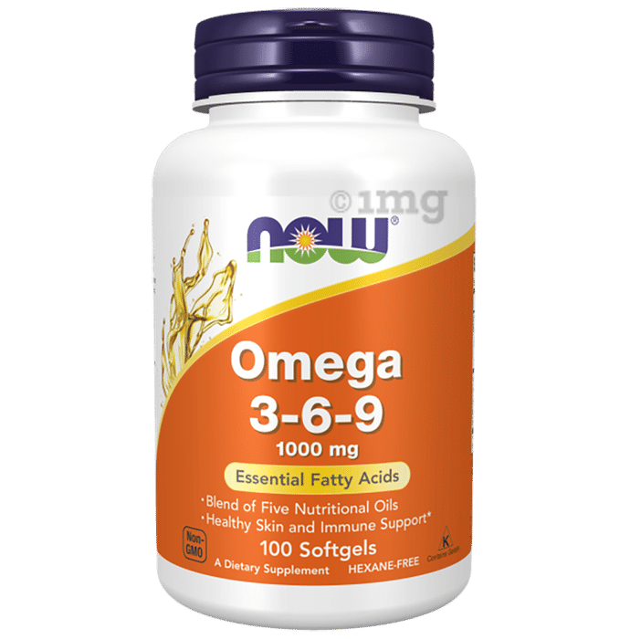 Now Omega 3-6-9 1000mg |  With Essential Fatty Acids | Softgel for Skin & Immunity