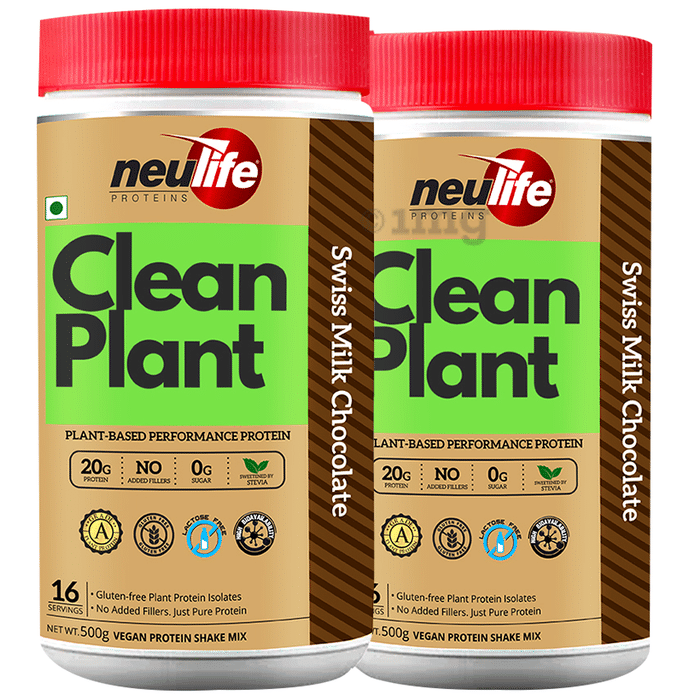 Neulife Clean Plant Protein Isolate (500gm Each) Swiss Chocolate
