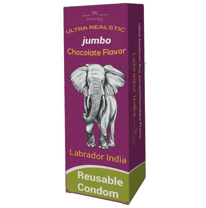Labrador India Ultra Realistic Jumbo Reusable Condom Chocolate