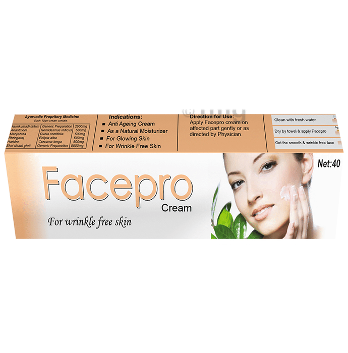 Facepro Cream: Buy tube of 40.0 gm Cream at best price in India | 1mg