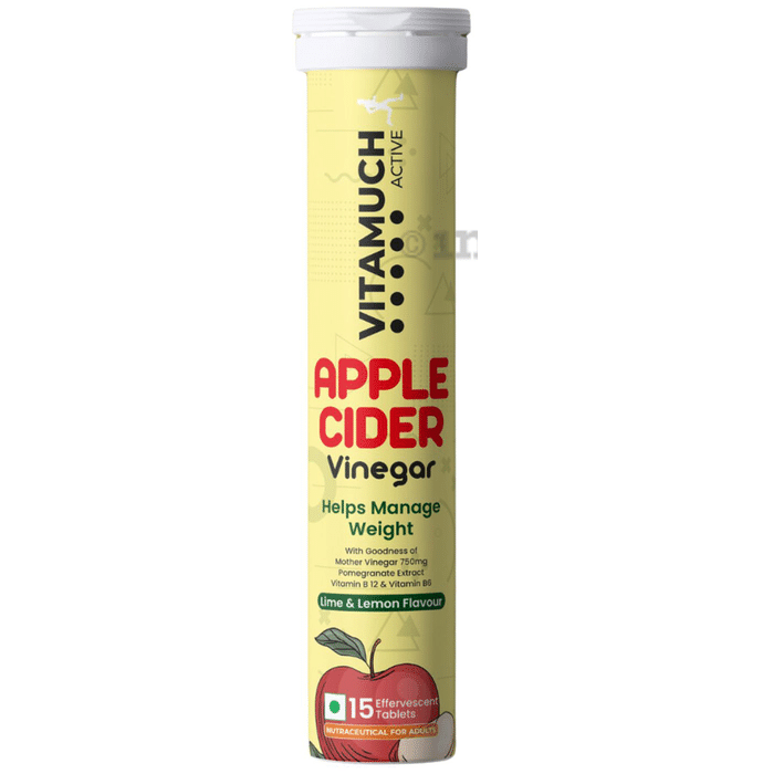 Vitamuch Active Apple Cider Vinegar Effervescent Tablet (15 Each) Lime & Lemon
