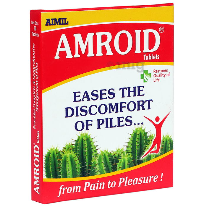 Aimil Amroid Tablet Eases Constipation & Discomfort of Piles