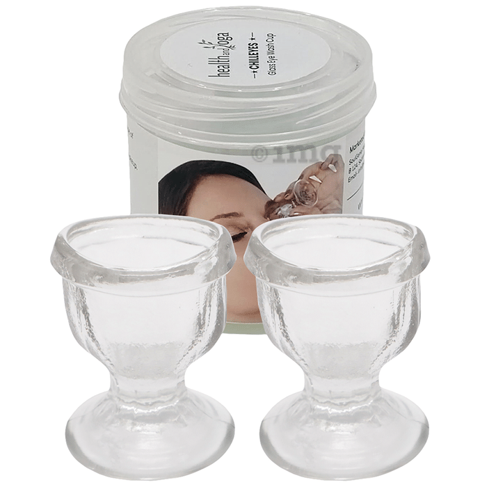 HealthAndYoga Chilleyes Eye Wash Cup Transparent Glass