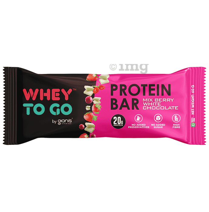Whey To Go Protein Bar Mix Berry White Chocolate