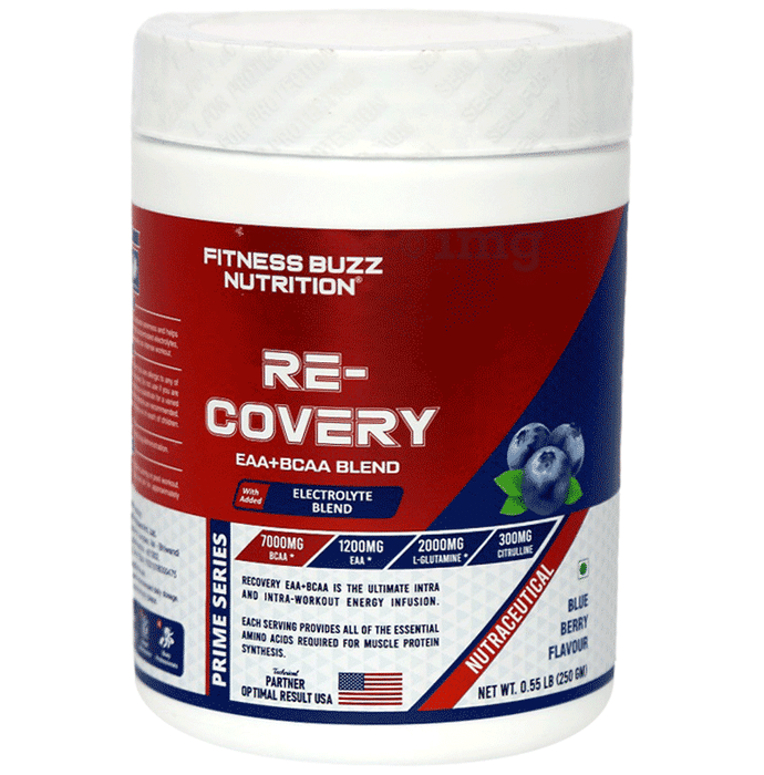 Fitness Buzz Nutrition Re covery Powder Blueberry