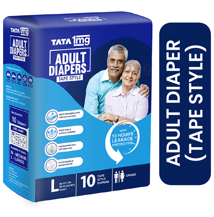 Tata 1mg Adult Diaper Tape Style Large