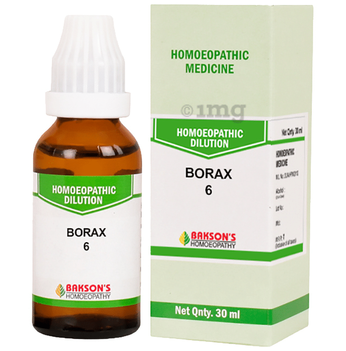 Bakson's Homeopathy  Borax Dilution 6 CH