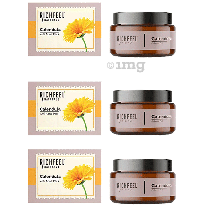Richfeel Naturals Calendula Anti Acne Pack (50gm Each)
