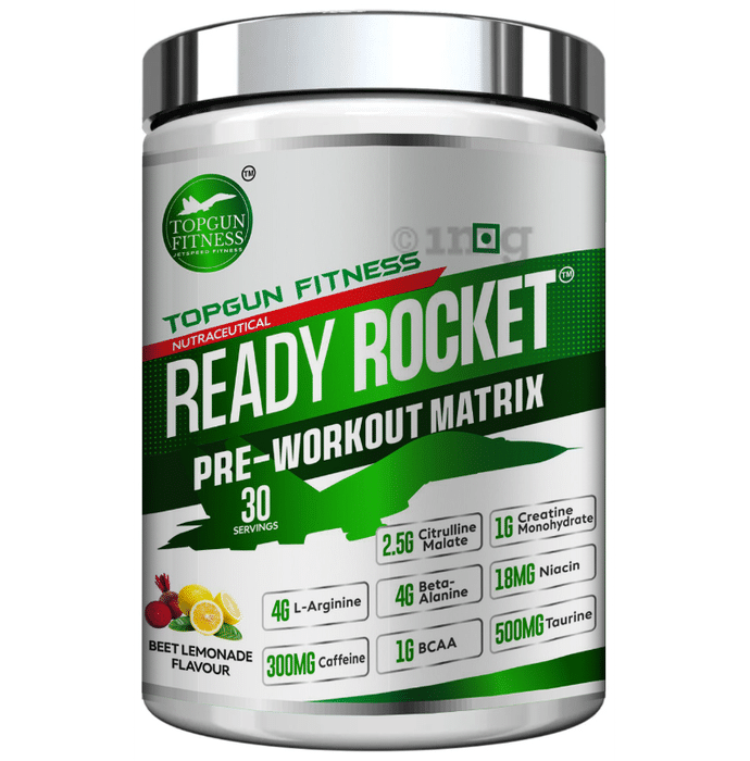 Topgun Fitness Nutraceutical Ready Rocket Pre-Workout Matrix Powder Beet Lemonade