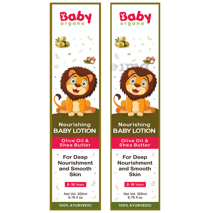 Baby Organo Nourishing Baby Lotion (200ml Each) Olive Oil & Shea Butter