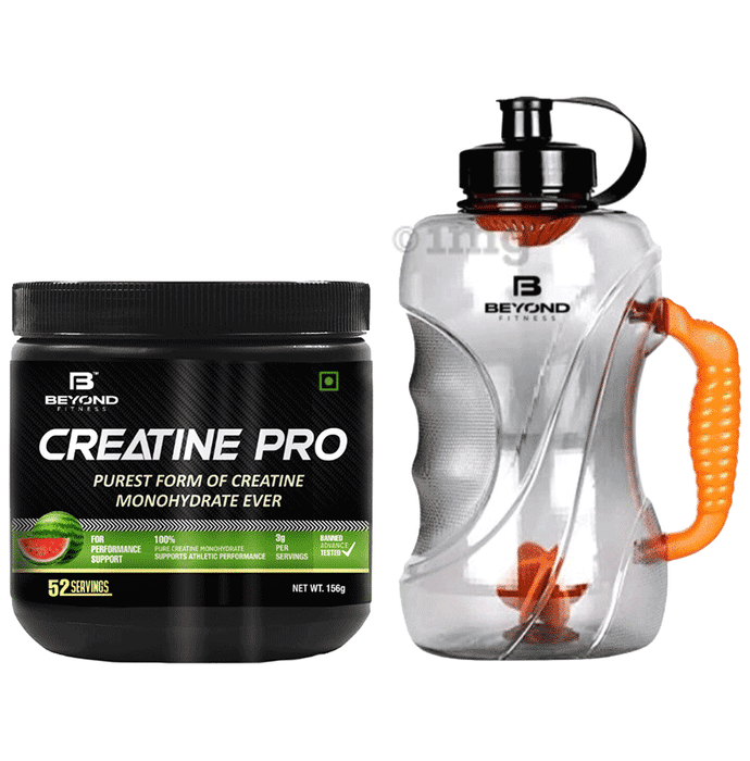 Beyond Fitness Combo Pack of Creatine Pro 156gm with Gallon Bottle 1L
